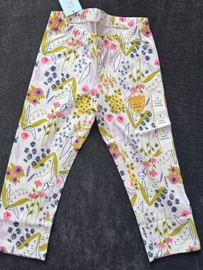 Cat & Jack Girls'  Floral Capri Leggings